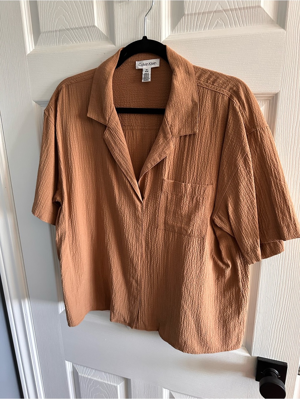 Calvin Klein Short Sleeve Shirt - Camel Tan